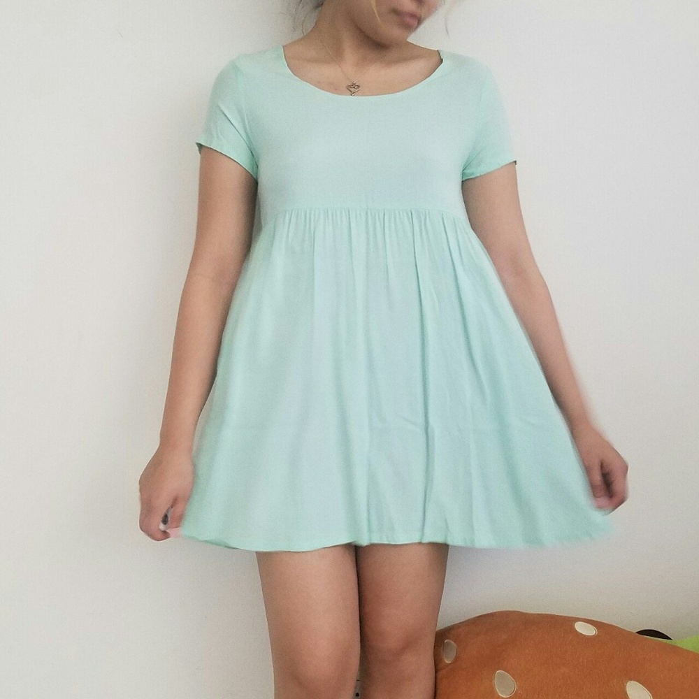 American Apparel Rayon Babydoll Dress in Mint